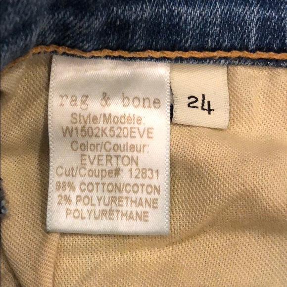 Rag & Bone Distressed Skinny Jean Everton Wash - Picture 7 of 8